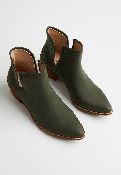 Miss Black - Cooper1 ankle boot - olive