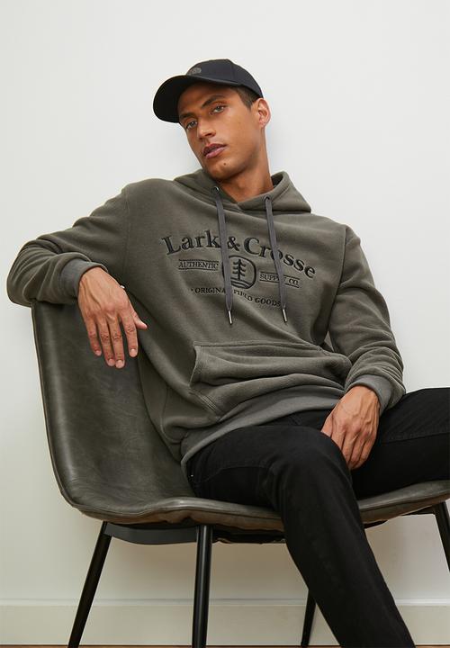 Lark & Crosse - Alv pullover hoodie - charcoal