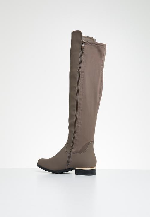 Miss Black - Hadar 3 knee length boot - taupe
