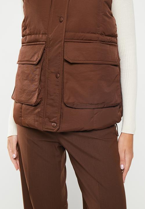 dailyfriday - Sleeveless puffer - choc
