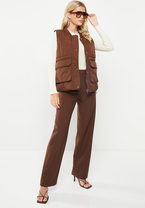 dailyfriday - Sleeveless puffer - choc