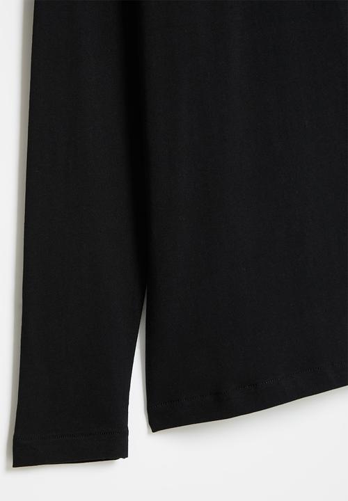 POLO - Boys ashton long sleeve tee - black