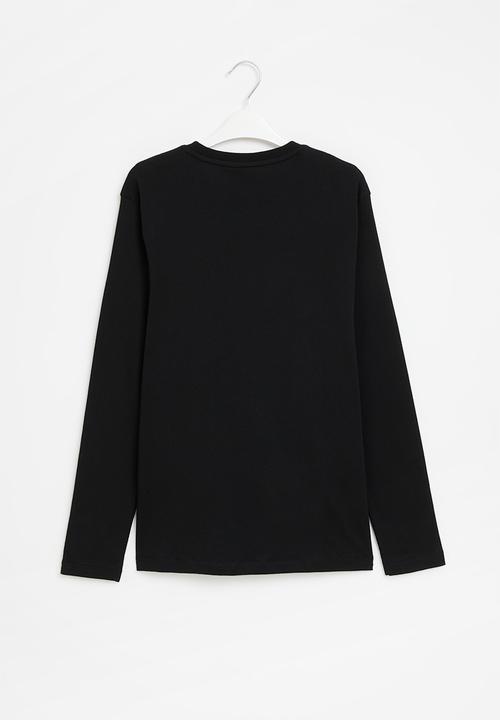 POLO - Boys ashton long sleeve tee - black