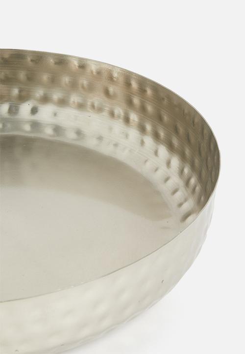 Excellent Houseware - Serving tray bowl set of 3 - silver