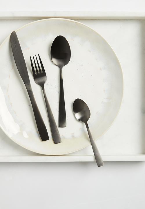 Excellent Houseware - Matt cutlery set of 4 - black