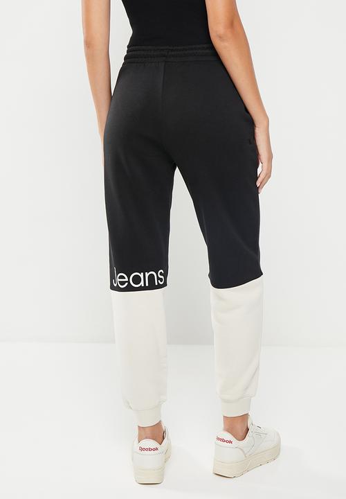 Calvin Klein - Color blocking cuffed jog pants - ck black