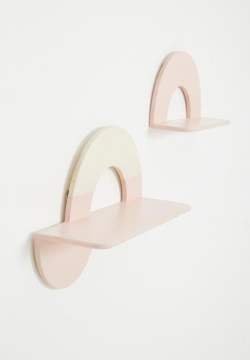 Sixth Floor - Tweedle dee & dum shelf set of 2 - blush