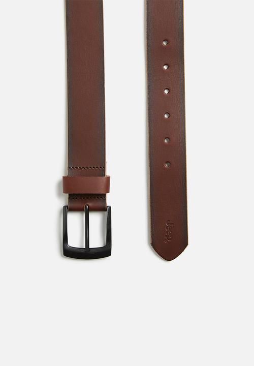 JEEP - Jeep formal leather belt - choc