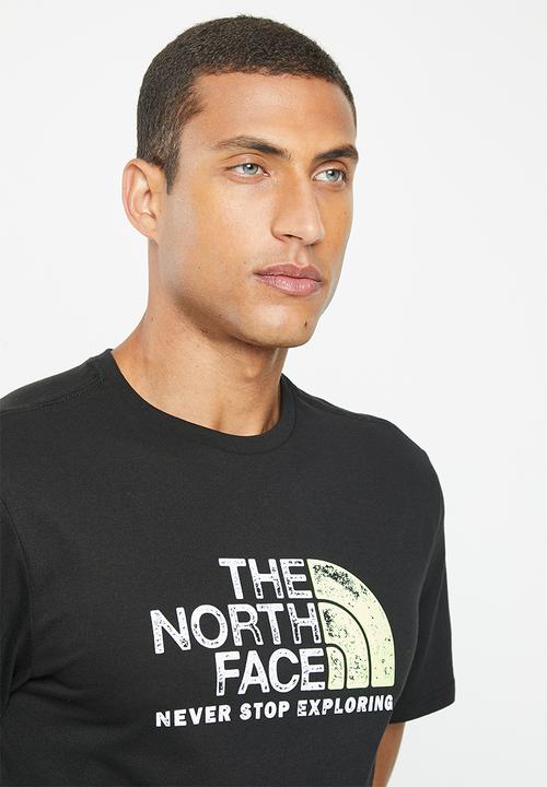 The North Face - Short sleeve rust 2 tee - tnf black-led yellow 
