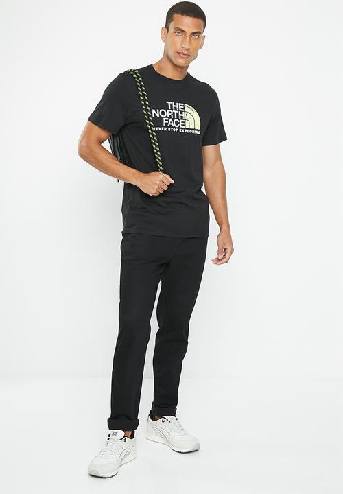 The North Face - Short sleeve rust 2 tee - tnf black-led yellow 