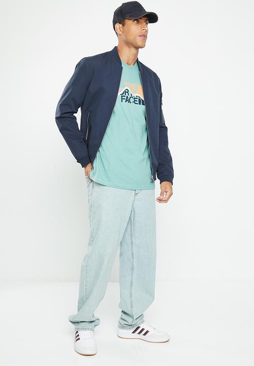 The North Face - Short sleeve  mountain line tee - reef waters-dusty coral orange (itw)