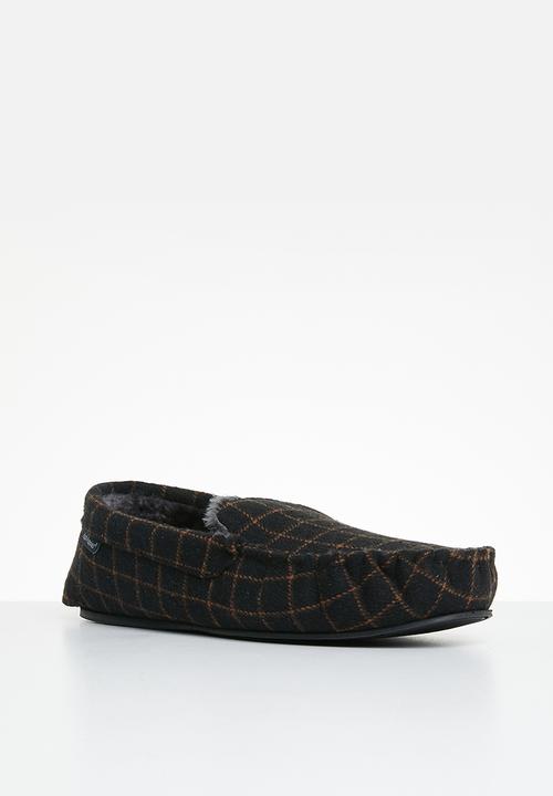 Hush Puppies - Kozy slipper - black check