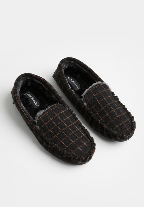 Hush Puppies - Kozy slipper - black check