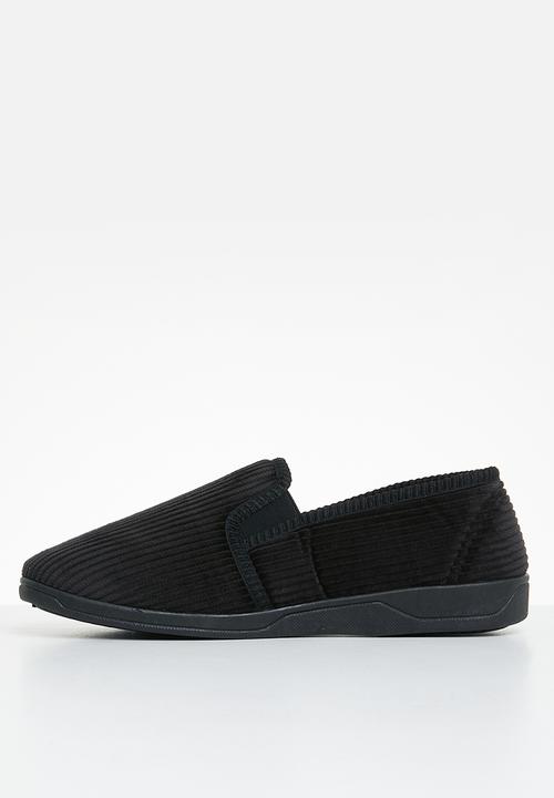 Hush Puppies - Collie kitted corduroy - black