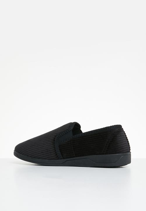 Hush Puppies - Collie kitted corduroy - black