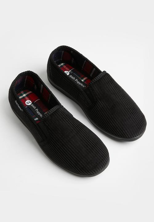 Hush Puppies - Collie kitted corduroy - black