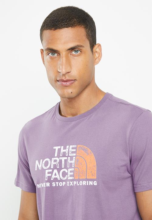 The North Face - Short sleeve rust 2 tee - lunar slate-dusty coral orange 