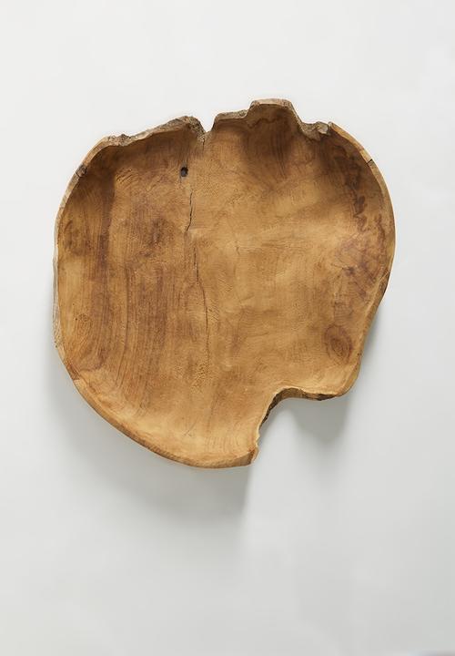 H&S - Teak root bowl - brown