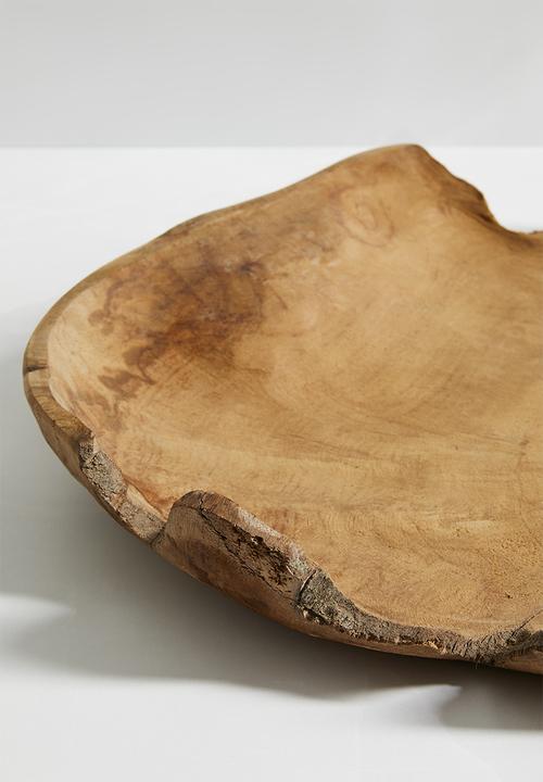 H&S - Teak root bowl - brown