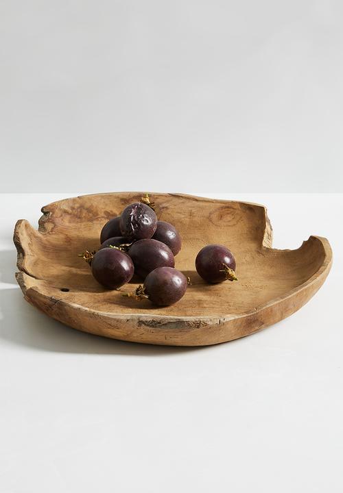 H&S - Teak root bowl - brown