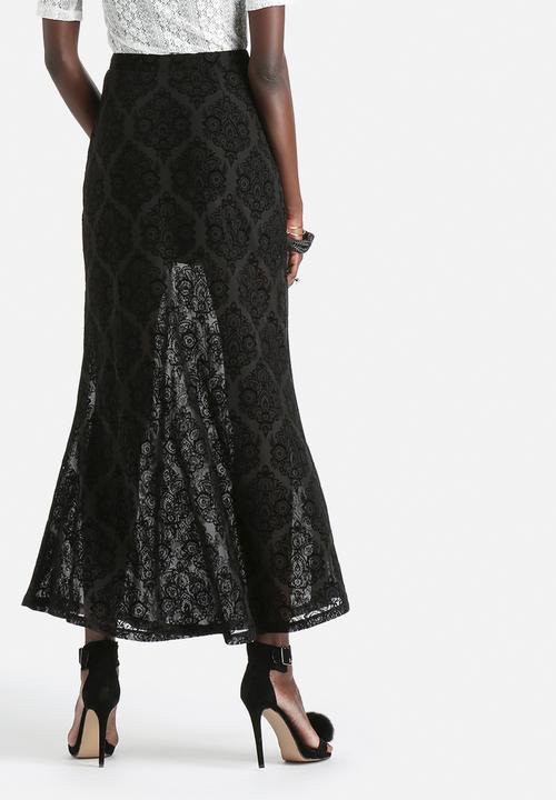Motel - Maxi Romantic Flocking Lace Skirt