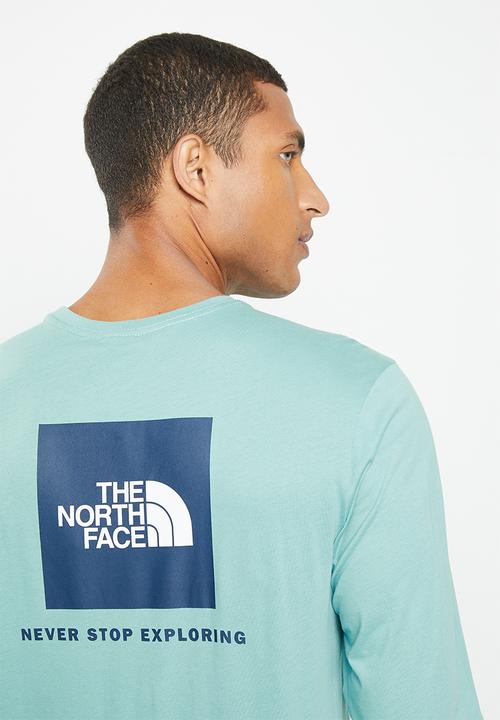 The North Face - Long sleeve red box tee - eu - reef waters-summit navy (iwo)