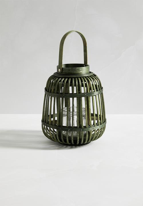 H&S - Bamboo lantern - green