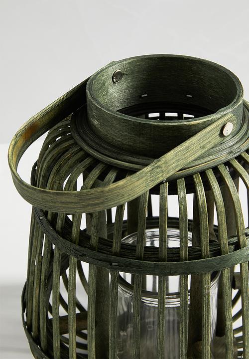 H&S - Bamboo lantern - green
