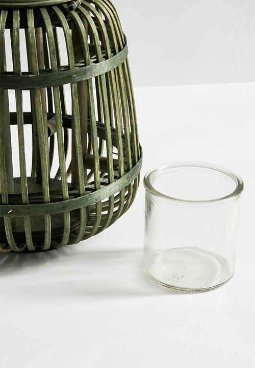 H&S - Bamboo lantern - green