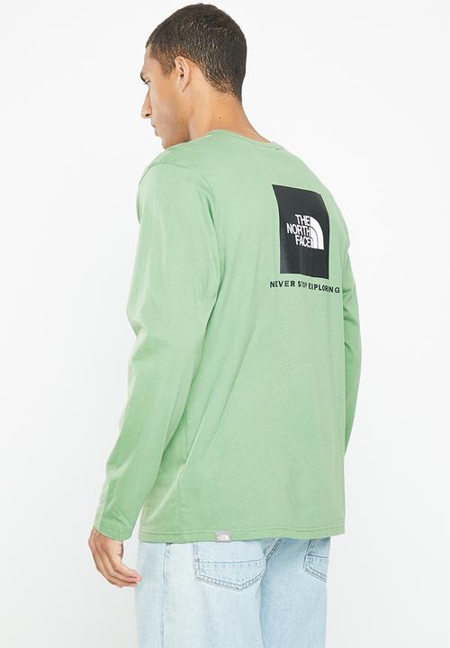 The North Face - Long sleeve red box tee - eu - deep grass green (n11)
