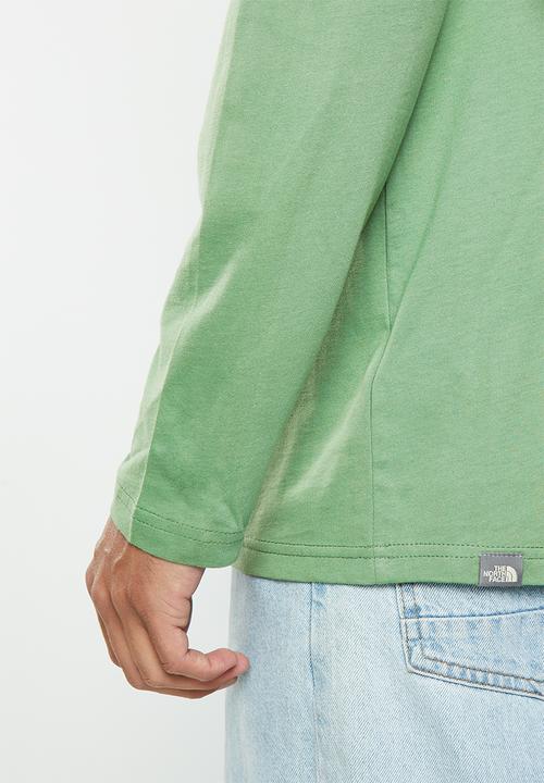 The North Face - Long sleeve red box tee - eu - deep grass green (n11)