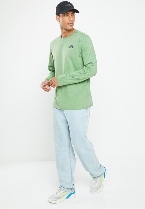 The North Face - Long sleeve red box tee - eu - deep grass green (n11)