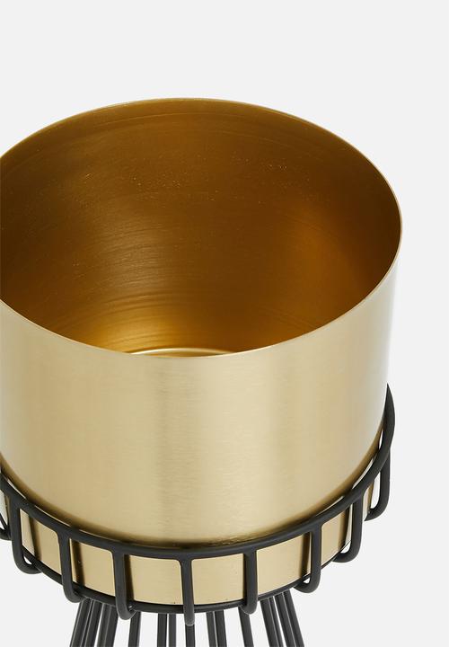 Sixth Floor - Wire planter - gold