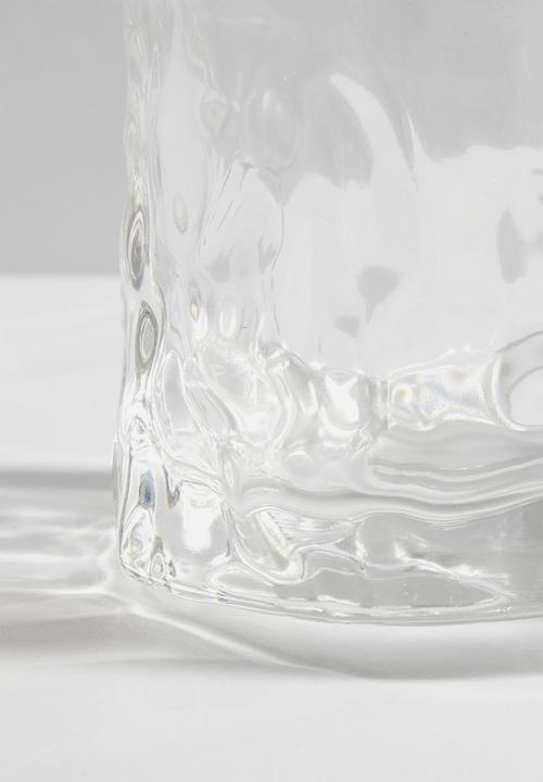 Sixth Floor - Nordic bark rocking tumbler glass - clear