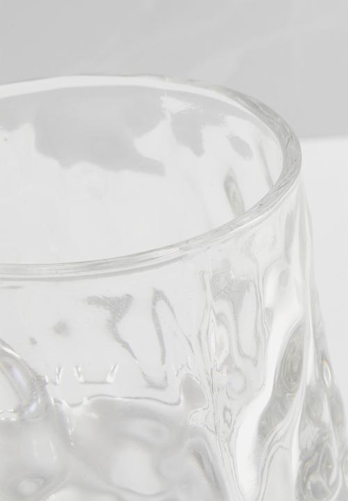 Sixth Floor - Nordic bark rocking tumbler glass - clear