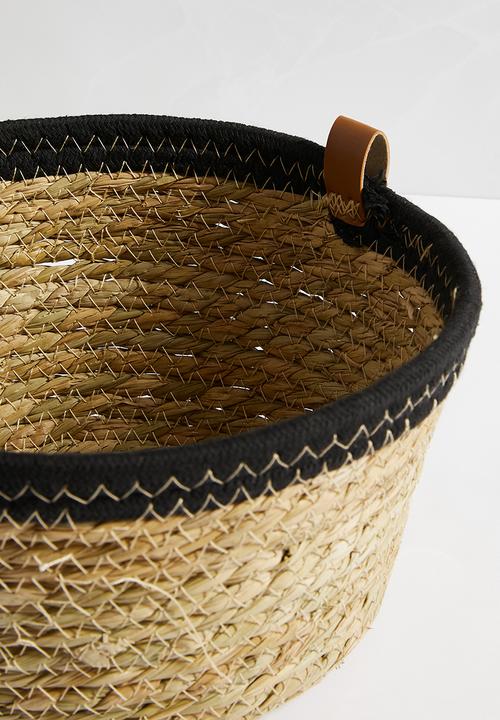 Storage Solutions - Seagrass basket - black & natural