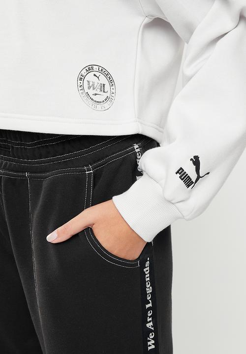 PUMA - Wal cropped 1/4 zip hoodie - nimbus cloud