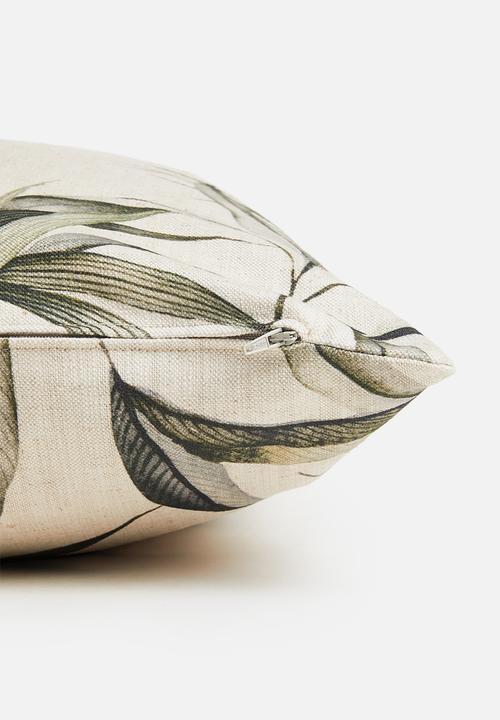 Sixth Floor - Elm linen cushion cover - green