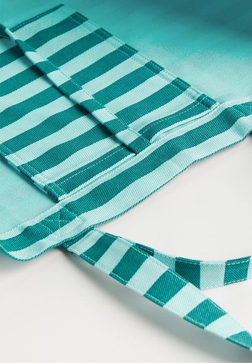H&M - Striped beach bag - turquoise