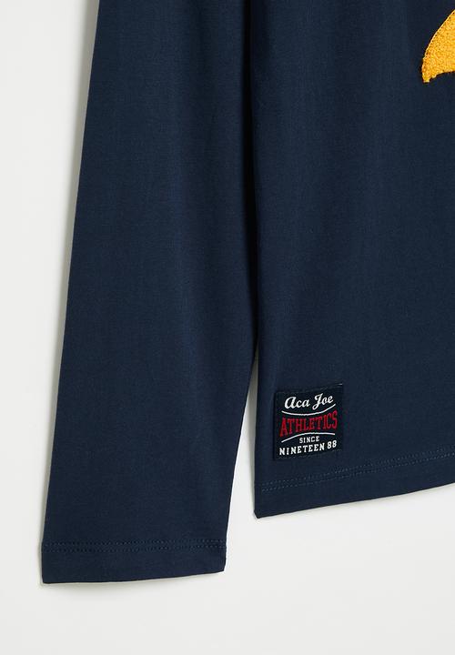 Aca Joe - Boys aca joe direct embroidery ls - navy