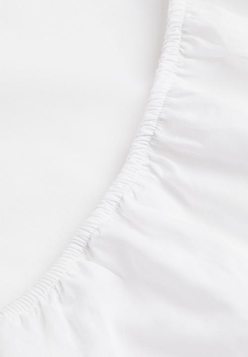 H&M - Fitted cotton sheet - white