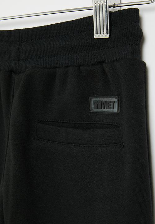 SOVIET - Boys fashion track pants - black