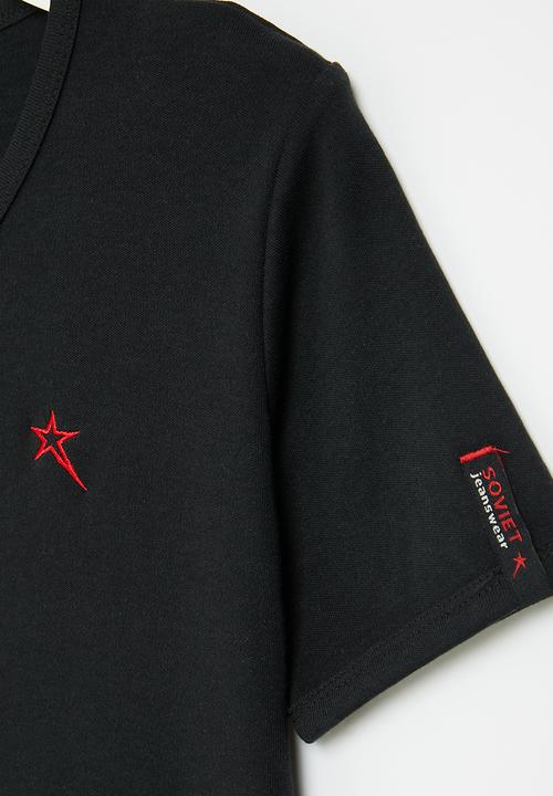 SOVIET - Boys muscle fit tee - black