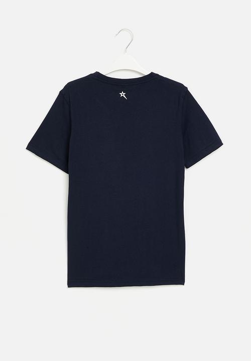 SOVIET - Boys s/slv fashion tee - navy