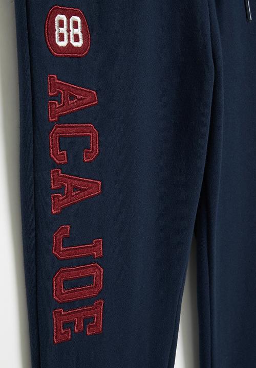 Aca Joe - Aca joe brushed fleece side print jogger - blue