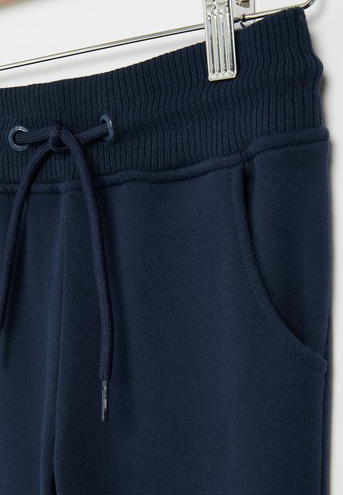 Aca Joe - Aca joe brushed fleece side print jogger - blue