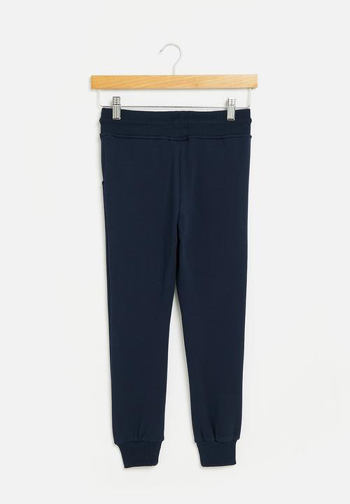 Aca Joe - Aca joe brushed fleece side print jogger - blue
