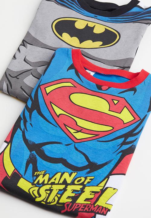 H&M - 2-pack pyjamas - blue & batman and superman