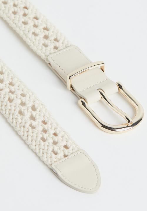 H&M - Braided belt - cream