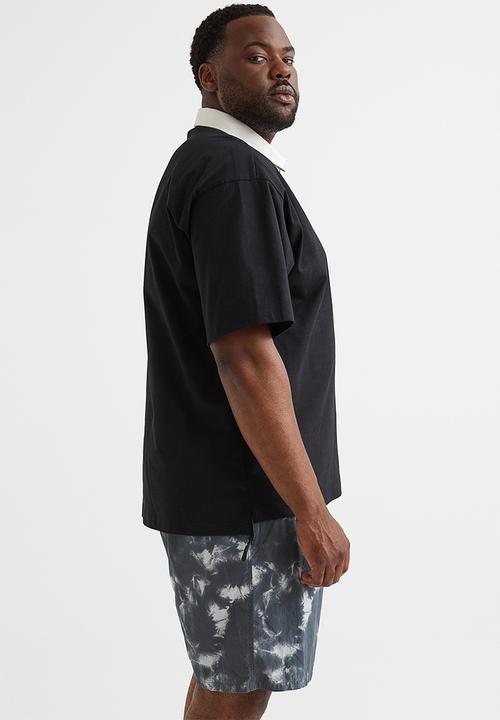 H&M - Oversized fit polo shirt - black